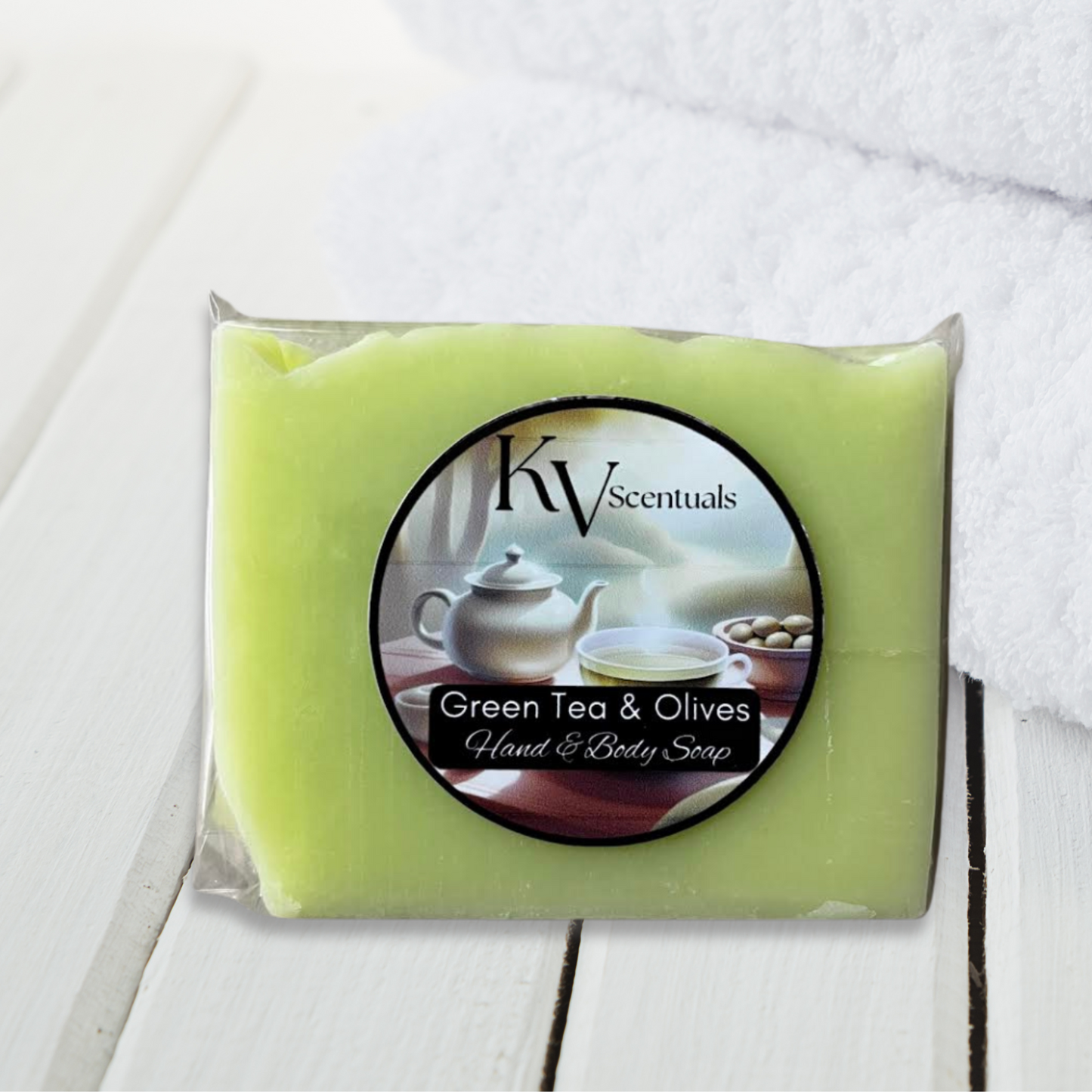 Green Tea & Olives Hand & Body Soap Bar