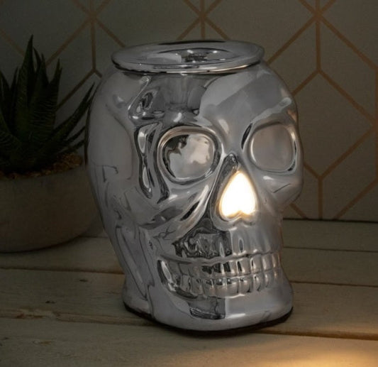 Electric Wax Melt Burner In a Highly Detailed Skull Design