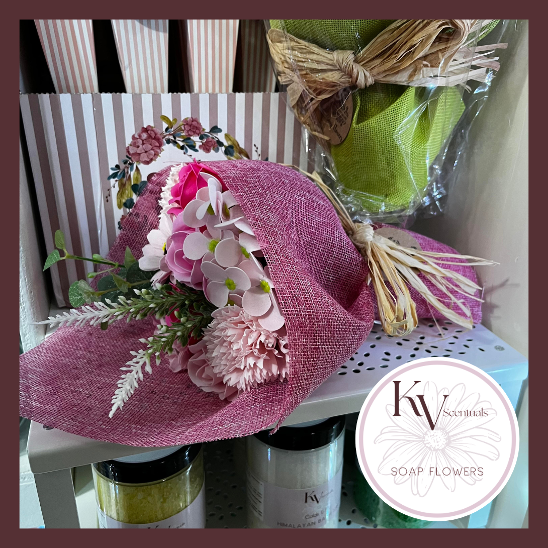 Standing Soap Flowers Bouquet - Pink